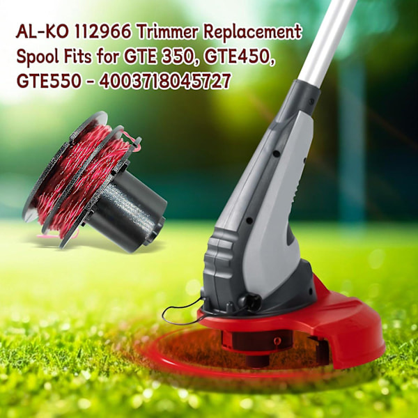 For AL-KO GTE 350 / GTE 450 / GTE 550 Gress Trimmer 6 Trådspole + 1 Spolelokk, 112966 DCQW (FMY) Multicolor 2 Spool + 1 Spool Cap