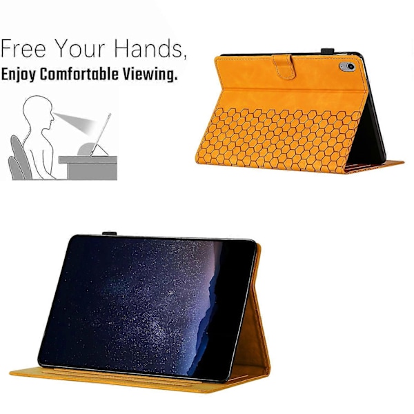 Präglat Läderfodral för iPad 10:e Gen 10.9 2022 (FMY) Yellow