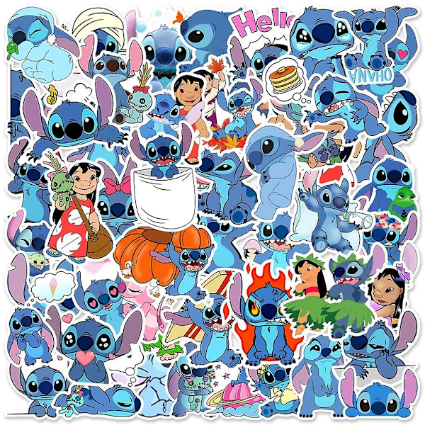 10/30/50 kpl Disney-piirretty Stitch-tarroja lapsille puhelimeen, kitaraan, kannettavaan tietokoneeseen, matkatavaralaukkuun, rullalautaan, graffititarrat (FMY) 50PCS