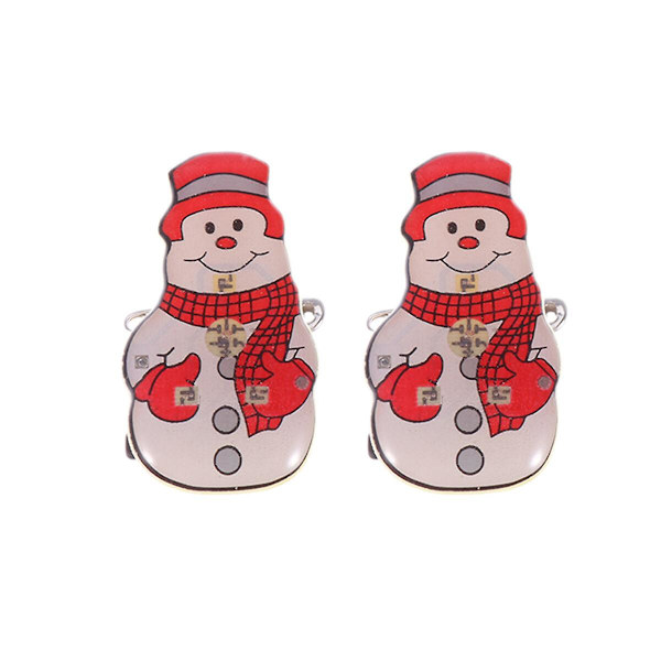 25 kpl Joulu Glitter-soljet Led-valoilla Loistavat Merkit Lumikite Luminous Enamel Naiset Tytöt Paita Reppu Korut Lahjat (FMY) Red M
