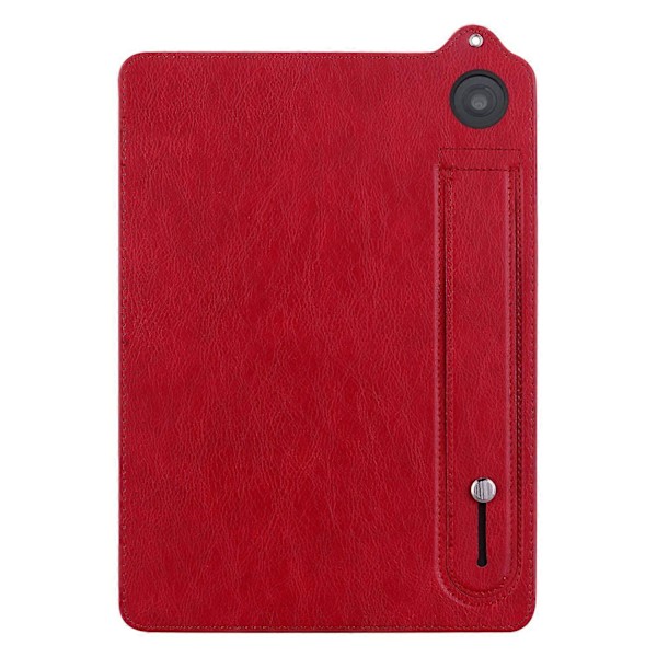 Amazon Fire HD 8 (2024) (2020) Kotelo Käsiremmi Jalusta Nahkainen Tablettisuojus - Harmaa (FMY) Multicolor Red