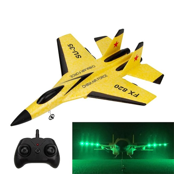 Nytt Su-35 Rc-flygplan 2.4g Fjärrkontroll Fighter Epp Skumleksaker Barn Present (FMY) Yellow One Size