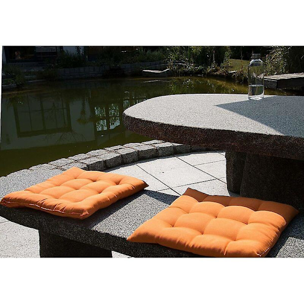 Set med 4 stolsdynor för trädgården, 40x40 cm, orange (FMY)