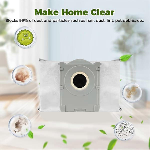 20 st Dammpåsar för ECOVACS DEEBOT T50 X8 PRO Robotdammsugare (FMY) White