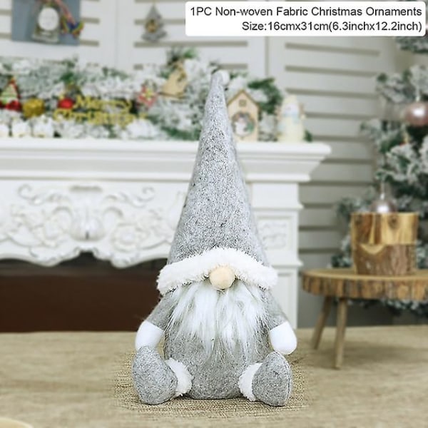 Jul Ansigtsløs Dukke Gnome 2023 Glædelig Julepynt til hjemmet Julepynt Xmas Navidad Natal nytår 2024 (FMY) 12