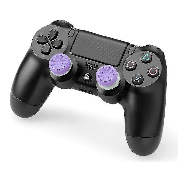 2 st Performance Thumbsticks för PS5/PS4, 1 Hög, 1 Mellanhög, Performance Thumbsticks Thumbstick Ersättning för PS5 & PS4 Controller (FMY) Purple