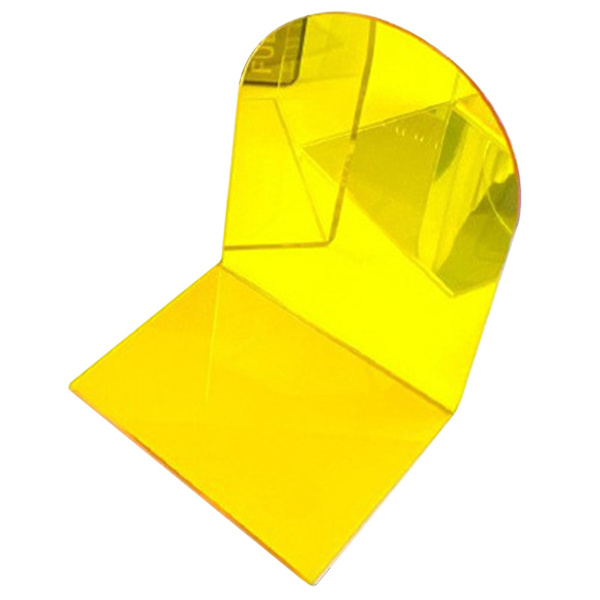 1 Par Bokstöd Tjock Non-Slip Transparent Akryl Dekorativt Tungt Bokstöd För Student Kontor L-Formad (FMY) Yellow
