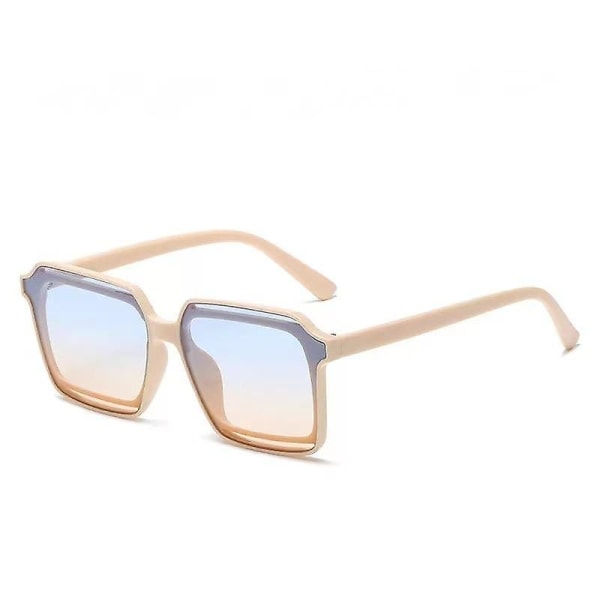 Polariserade solglasögon för kvinnor män Klassiskt retro Uv-skydd Silver spegelglas-vit (FMY)