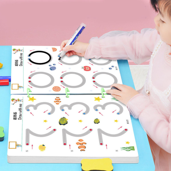 Uudelleenkäytettävät pyyhittävät piirustuskynät Varhaiskasvatuksen lasten lelut Syntymäpäivälahja (FMY)