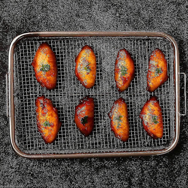 Air Fryer Kurv Til Ovn, Rustfrit Stål Grillkurv, Non-stick Mesh Kurv, Air Fryer Bakke Tråd (FMY)