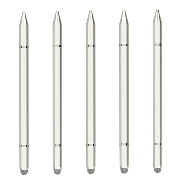 3-i-1 berøringsskjerm kapasitiv penn for nettbrett mobiltelefon universell stylus for penn, sølv (FMY)