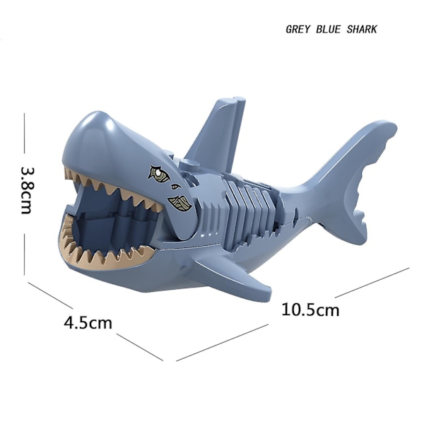 6 st Ghost Shark Byggklossar Actionfigur Leksak för Barn (FMY) Coffee