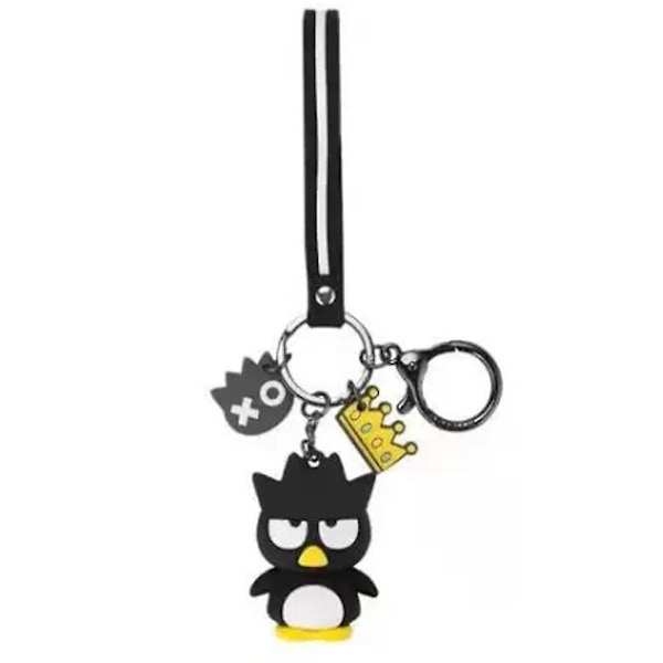 Kawaii Sanrio Nyckelring Kuromi My Melody Lanyard Nyckelring Cartoon Mini Dockhängande Dekorationer Present (FMY) Badtz-Maru