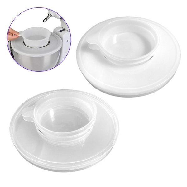 Mixerskålskydd för KitchenAid 4.5-5 Qt Stående Mixer Anti-Stänk Skärm Transparent Lock med Extra (FMY) Sets transparent