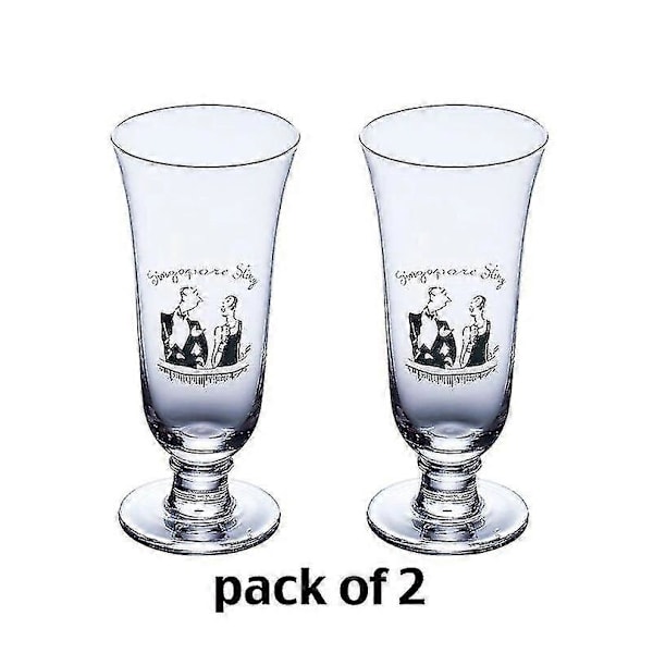 2pcs Singapore Sling Glasses, Cocktail Glasses, Long Drink Glasses, Juice Glass Set Of 2  (FMY)