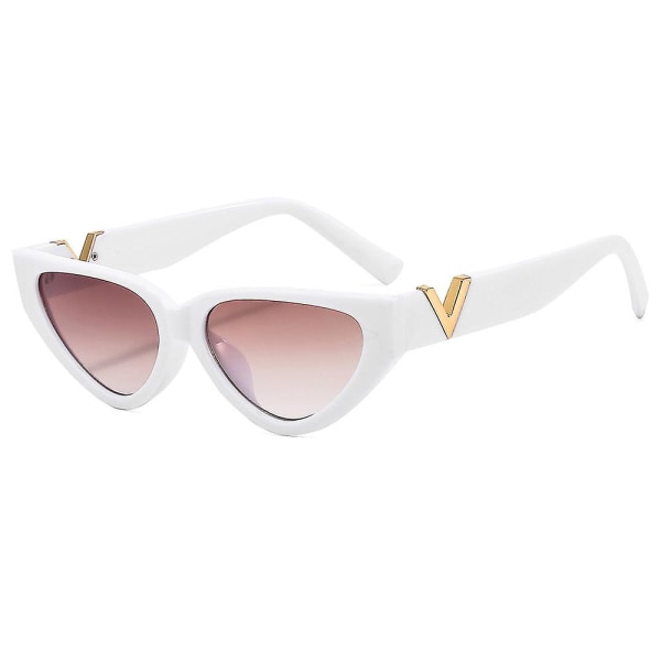 Wekity Polarized Cat Eye-solbriller for kvinner, Retro Narrow Pointy Cateye-solbriller for kvinner (FMY)