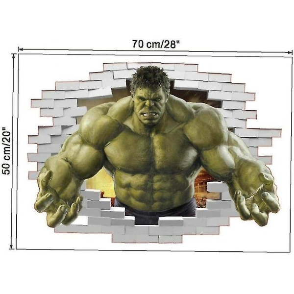 3D Endgame Väggdekaler Barnrum Otrolig Hulk Väggkonst Vinyl Väggdekal Dekal Superhjälte Väggdekal Spel Väggdekal