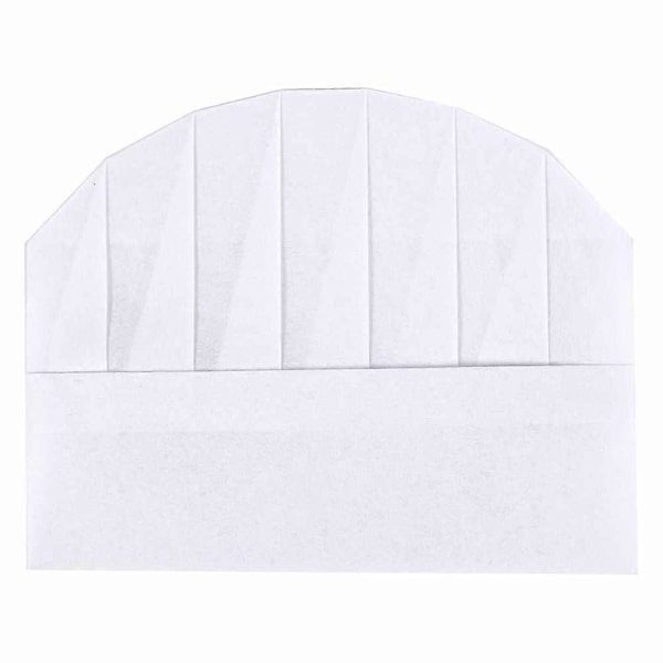 PIAO Kockmössor 24-pack Engångs Vita Papperskockhattar, Kocktillbehör, Justerbara Professionella Kockmössor för Bakning, Matlagning Hy (FMY)