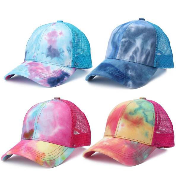 Unisex Tie Dye Justerbar Snapback Outdoor Sports Hat Cotton Hip Hop Baseball Cap (FMY) Blue Sky