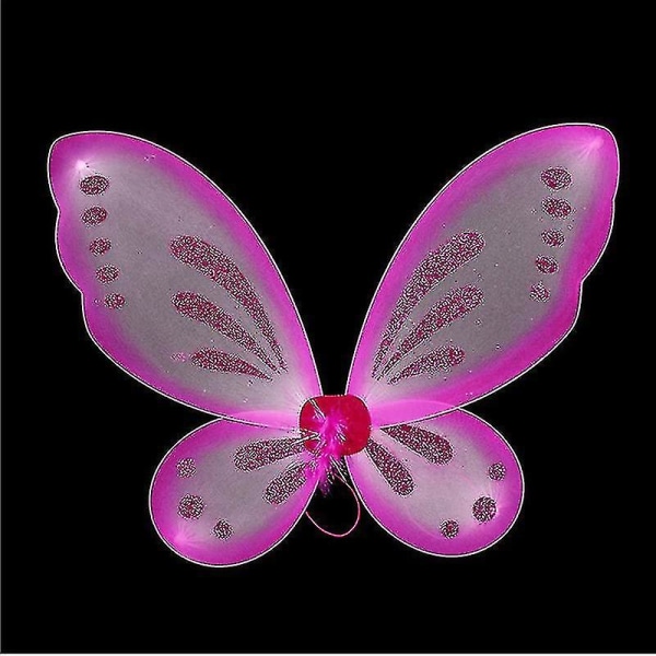 Fairy Genie Wings Kostym Toddler Klä upp Fjärilsformade vingar med elastiskt snöre för flickor (FMY)