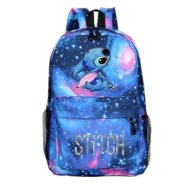 Lilo & Stitch Ryggsekk Skoleveske Reiseveske for Barn Gutter Jenter Gaver  (FMY) C