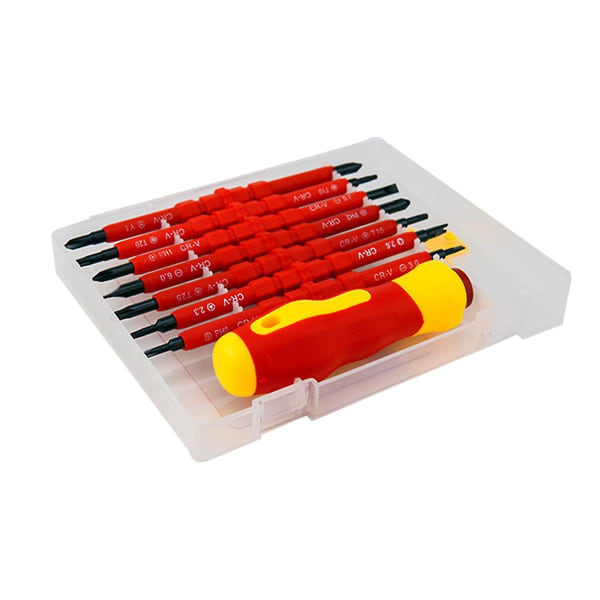 Vde-isolerad skruvmejselsats med set skruvmejselbitar med testpenna Elektrikerhandverktyg (FMY)