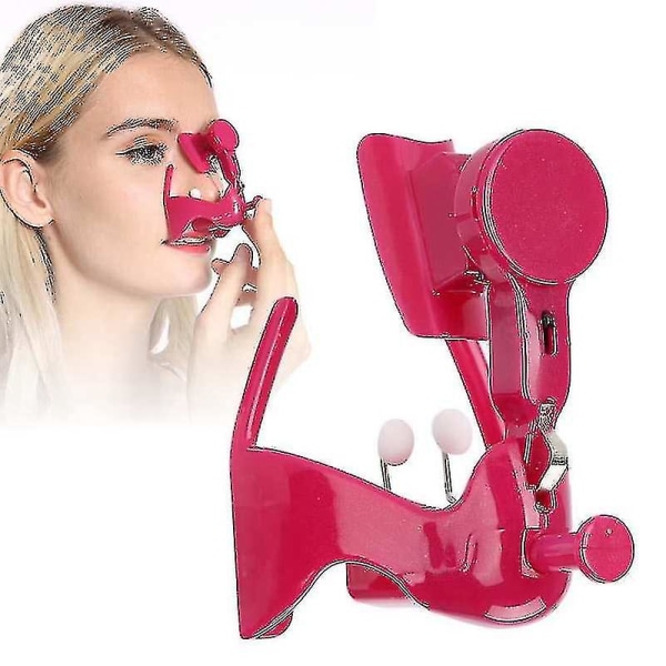 Fashion Nose Up Shaping Shaper Lifting Bridge Straightening Beauty Nose Clip Face Fitness Facia1pcs-red (FMY)