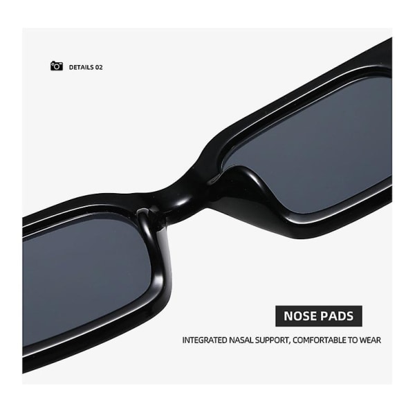 Wekity Polarized Sunglasses Menn Kvinner Geometrisk Firkantet Liten Vintage Metallinnfatning Retro Shade Glasses (FMY)