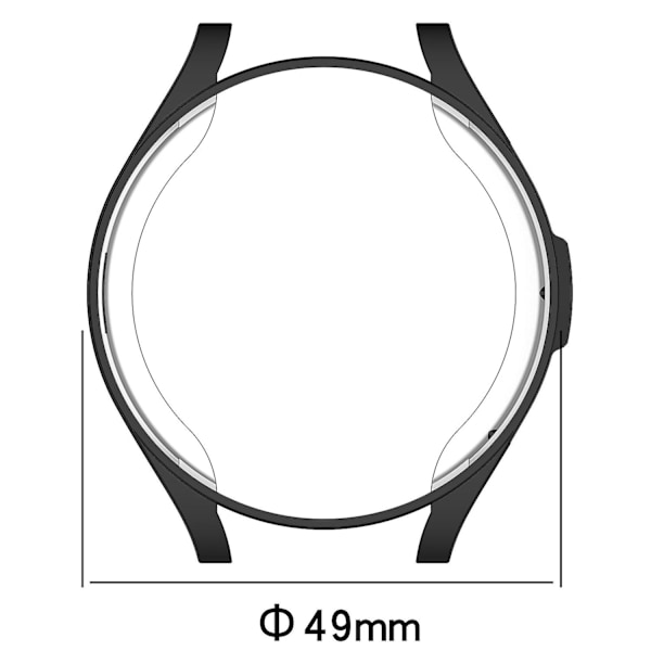 Halvomsluttende TPU-ramme for Samsung Galaxy Watch6 Classic 47mm med elektroplettering (FMY) Transparent Samsung Galaxy Watch6 Classic