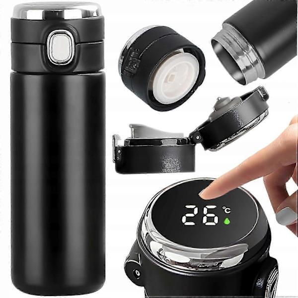 Termosmugg, Termos, LCD-display för Kaffe, Te, 420 ml (FMY)