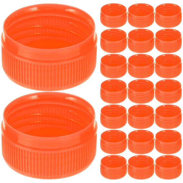 100 stk. Plastikflaskehætter Plastikflaskehætter Farvede Flaskehætter Diy Drikkeflaskehætter Børns Lærende Legetøj  (FMY) Orange 3.30X3.30X1.70CM