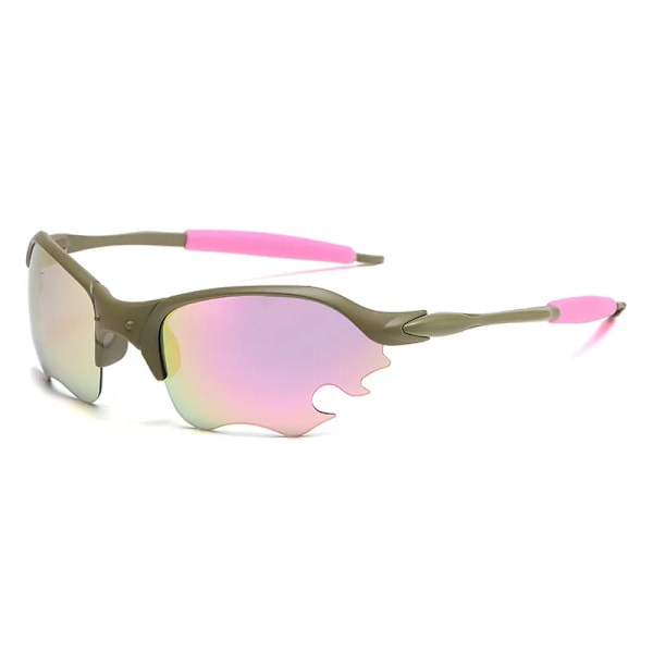 Ulkoiluurheilu Pyöräilyaurinkolasit Juoksu vaellus silmälasit Miehet MTB Pyöräilylasit Naiset Maantiepyörälasit UV400 Pyörälasit (FMY) Pink A glasses