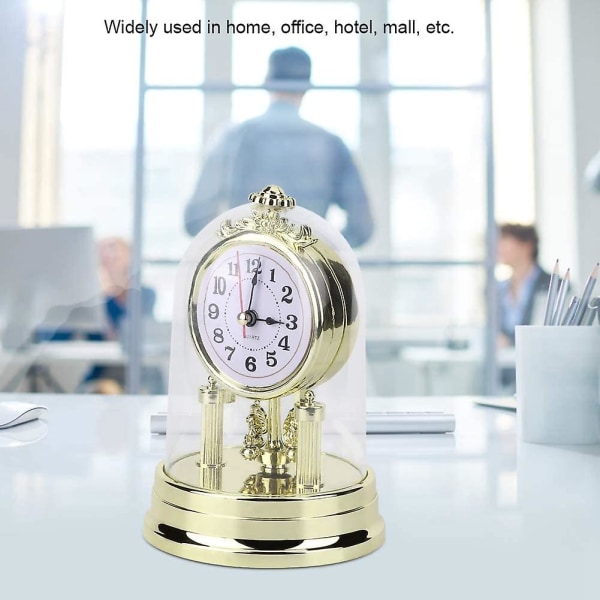 Europeisk retrostil skrivbordsklockor Antik tyst bordsklocka för kontor i vardagsrummet i sovrummet