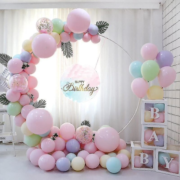 60/80/100/150cm Ballongring Rund Stor Ballongbue Sirkelring Stativholder Ballong Girlander Bakgrunnsramme Kolonne Bryllup  (FMY) 80CM