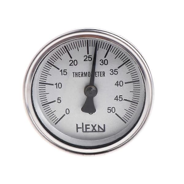 Bi-Metal Processtermometer i Rustfrit Stål 1/4PT Forbindelse 50-300  (FMY) 50 degrees