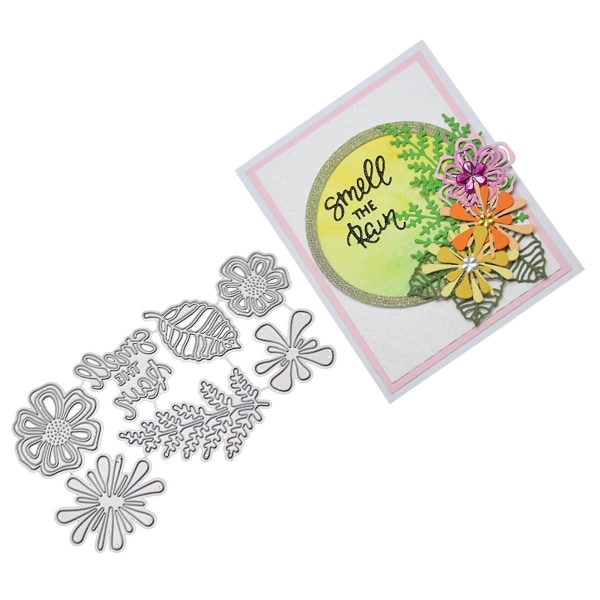 Blomsterblad Metal Skæredør Stencil Scrapbooking Diy Album Stempel Papirkort Embossing Dekoration Håndværk