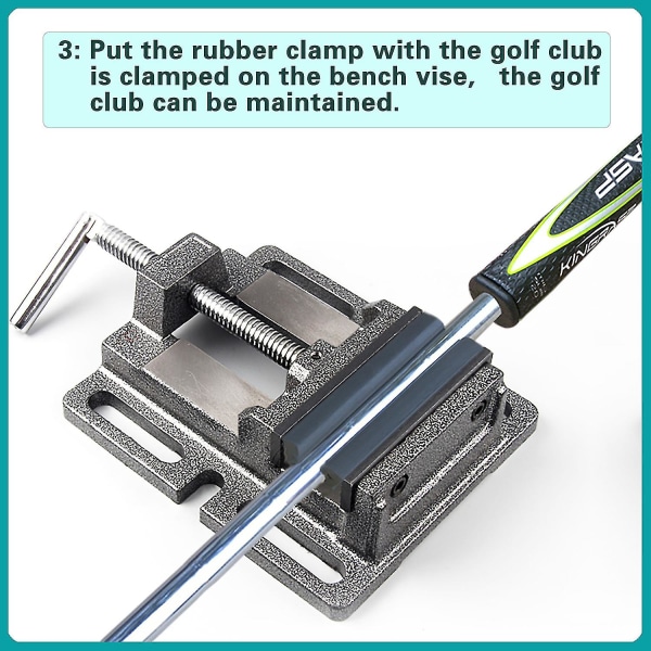 Golfklubba grepp reparationsverktyg gummi Vice Clamp Shaft Protector (FMY)