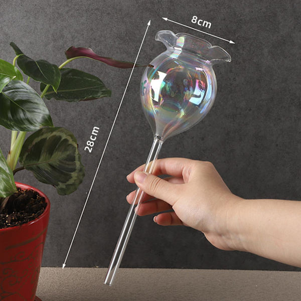 Plantevandere Selvvandede Kugler Selvvandede Pigge Håndblæst Klar Glas Plantevandspærer Enheder Til Indendørs Udendørs (FMY) 2Pcs