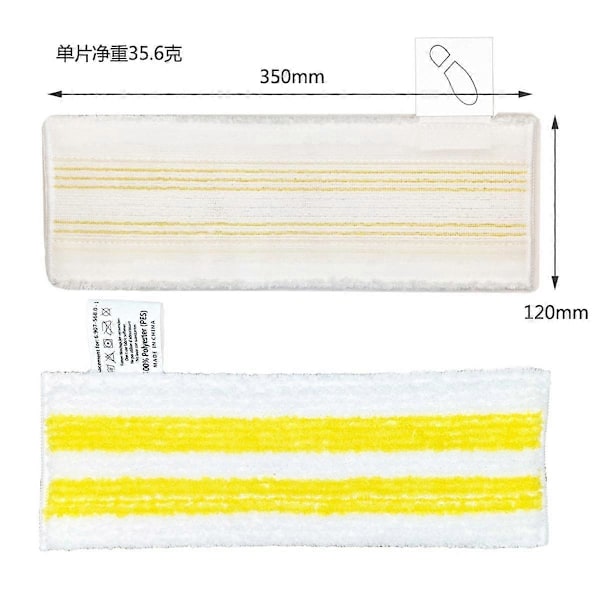 4-pakning Mikrofiber Gulvklut Sett Slipe Gulvklut Sett for Easyfix Sc2 Sc3 Sc4 Sc5 Gulvmunnstykke (FMY) WhiteYellow