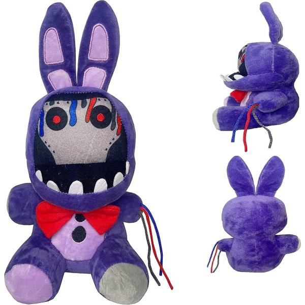 Visne Purple Bunny Plyslegetøj, 11 Tommer Fnaf Security Breach Bonnie Dukke, Samleobjekt Nightmare Freddy Plyslegetøj  (Visne Purple Bunny)  (FMY)