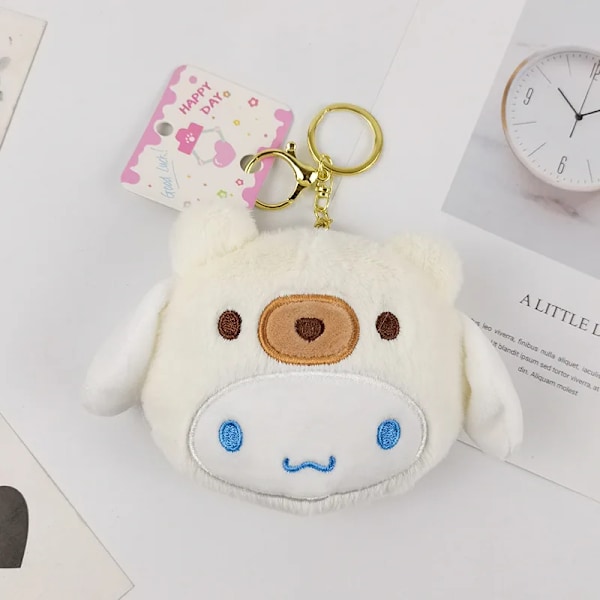 Sanrio Kawaii My Melody Kuromi Cinnamoroll Kt Cat Pehmolelu Pehmot Kolikkokukkaro Kuulokkeiden Järjestelylaukku Riipus Avaimenperä Tyttöjen Lahjat (FMY) 5