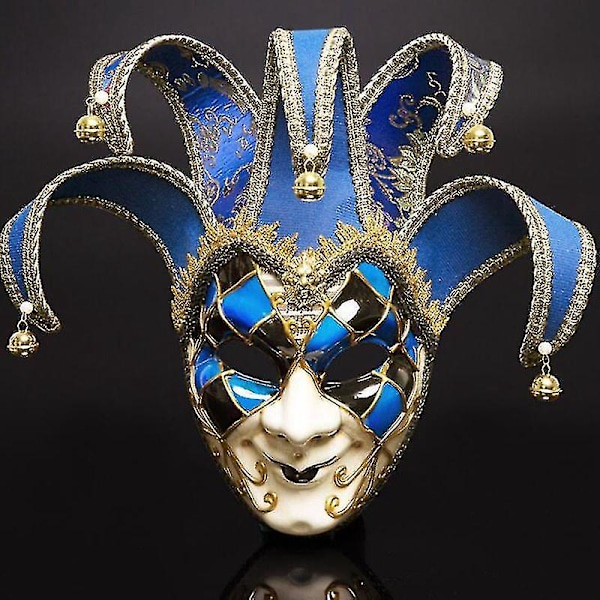 Halloween Party Karnevalmaske, Italien Venedig Maskerade Julekostumemaske (FMY) BLUE
