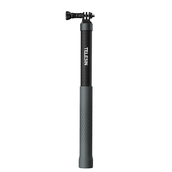 1,2 m kolfiber selfie-stick monopod, utdragbar med 1/4 skruv för actionkamera (FMY)