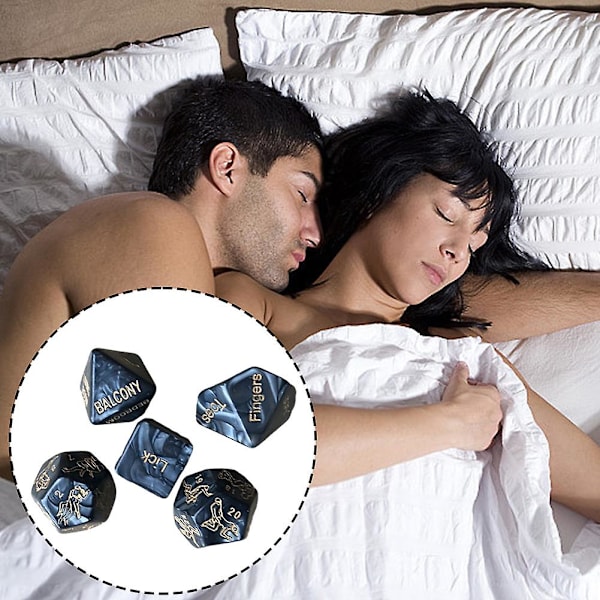 5 stk Naughty Date Night Terninger Sett for Voksne Interessante Elskere Spill Leke for Brud Grooms (FMY) Noctilucent