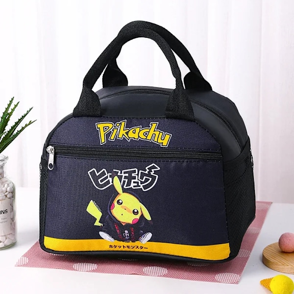 Pikachu Eristetty Lounaslaukku, Kannettava Lounasrasian Säilytyslaukku, Kokoontaitettava Eristetty Kylmälaukku, Täydellinen Toimistoon Kouluun Piknikille (FMY) green