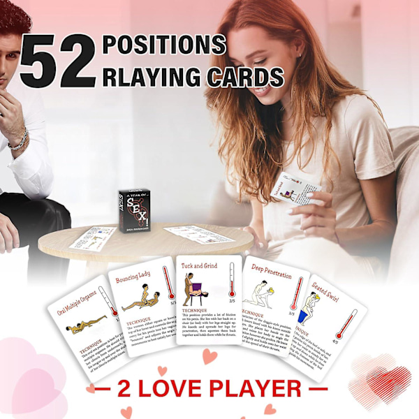 De heteste Sx-posisjonene - Voksen Sexposisjonskort Soveromskampkort - Illustrert med bilder Date-Night Morsomme spill for å forbedre forholdet  (FMY)