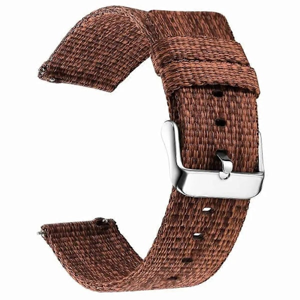 Til Garmin Lily 2 Nylon Urrem Justerbar Spænde 14mm Udskiftningsarmbånd (FMY) Brown