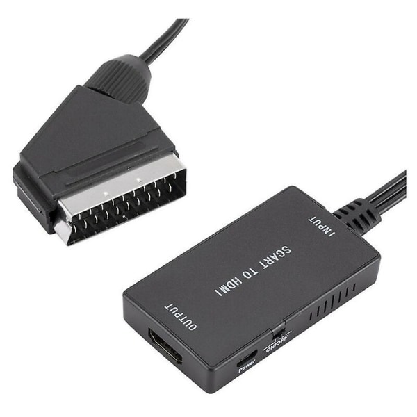 HDMI-kabel Scart till HDMI-omvandlare Scart-till-hdmi-adapter 1080p/720p Hd Video Audio Converter med USB kabel (FMY)