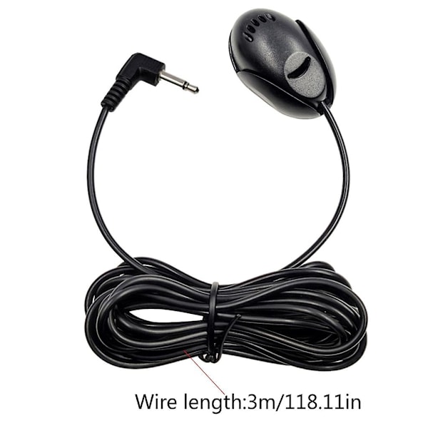 Ekstern Mikrofon Paste Mikrofon 3.5mm Bil Stereo Mikrofon til Bil GPS 3 pole stereo-3.5mm elbow