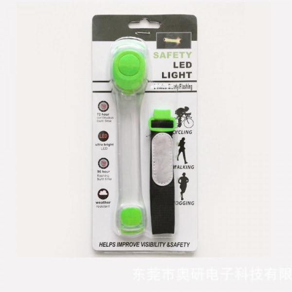 Premium Led Light Up Armbånd, Reflekterende Justerbar Bærbar Silikone Løbebælte Glød i Mørket Til Løb (grøn) (FMY)